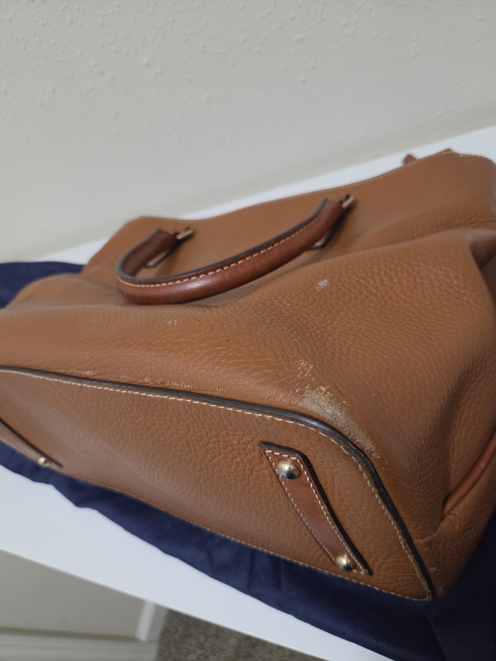 Dooney & Bourke Willa Satchel in Pebble Leather Natural - Picture 5 of 8